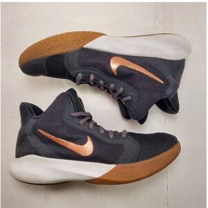 Nike Precision Mens Size 9 Black Copper Basketball Shoes Sneakers
